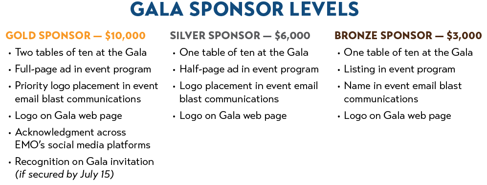 Gala Sponsorship Levels
